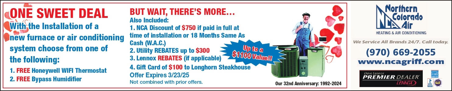 1. NCA Discount of $400 if paid in full at time of installation or 18 Months Same As Cash (W.A.C.) 2. Utility REBATES up to $300 3. Gift Card of $100 to Longhorn Steakhouse